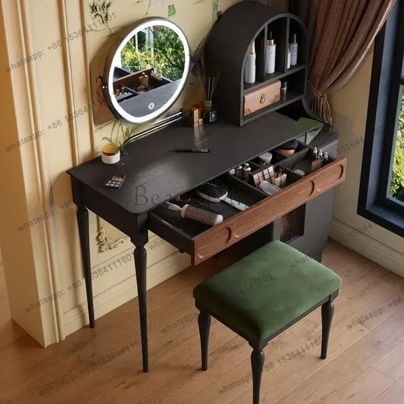 Beauty Makeup Vanity Set - Органайзер LJY, черный туалетный столик с