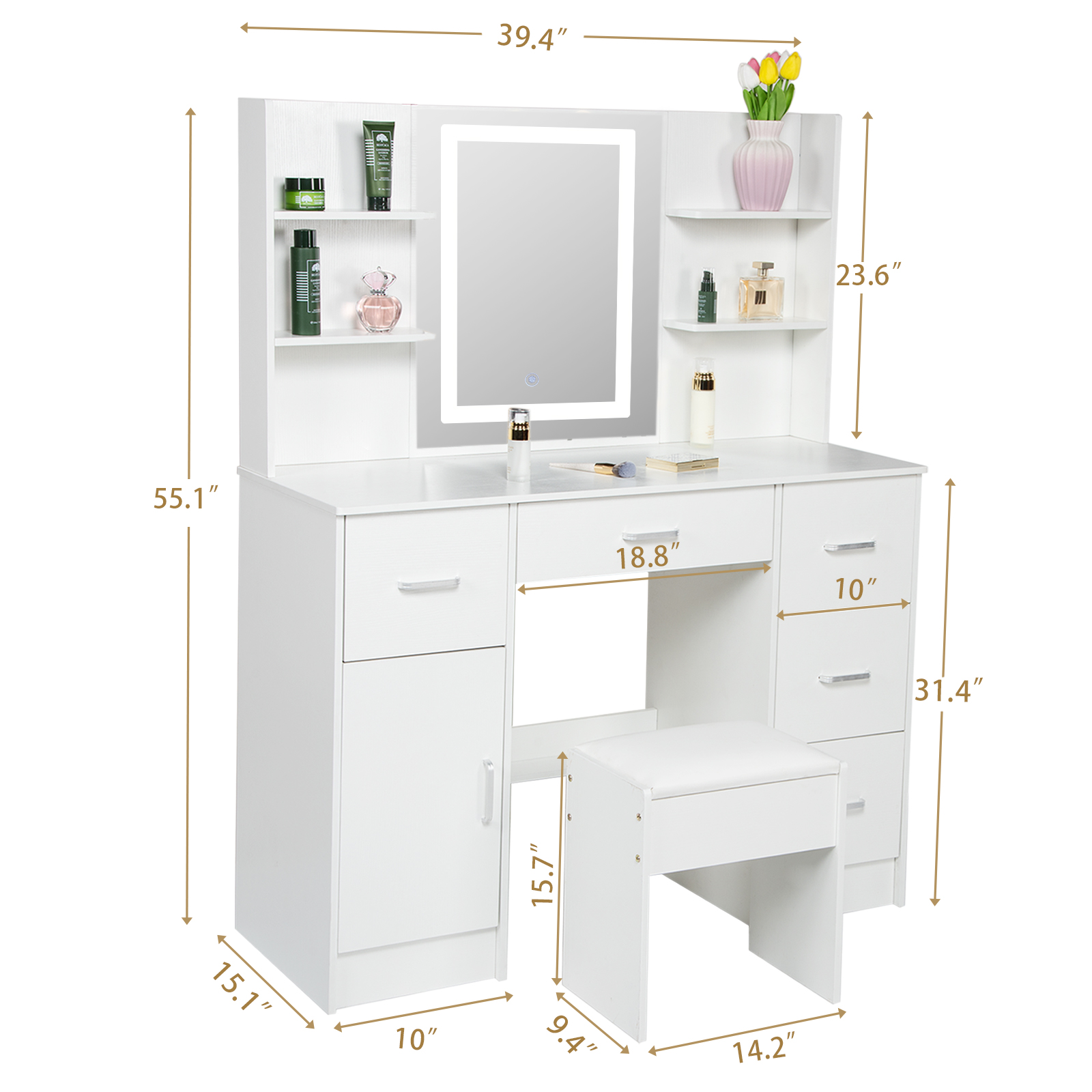 Набор туалетного столика с LED – обзор и цена Beauty Makeup Vanity Set